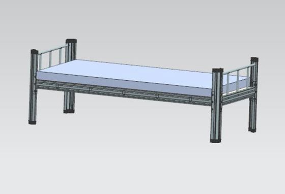 छात्रों के लिए मजबूत धातु बेडरूम L1900mm सिंगल आयरन बेड