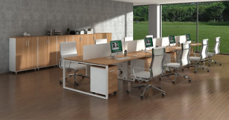 स्टील फ्रेम के साथ सरल डिजाइन कार्यालय अध्ययन डेस्क कार्यालय कार्य केंद्र
